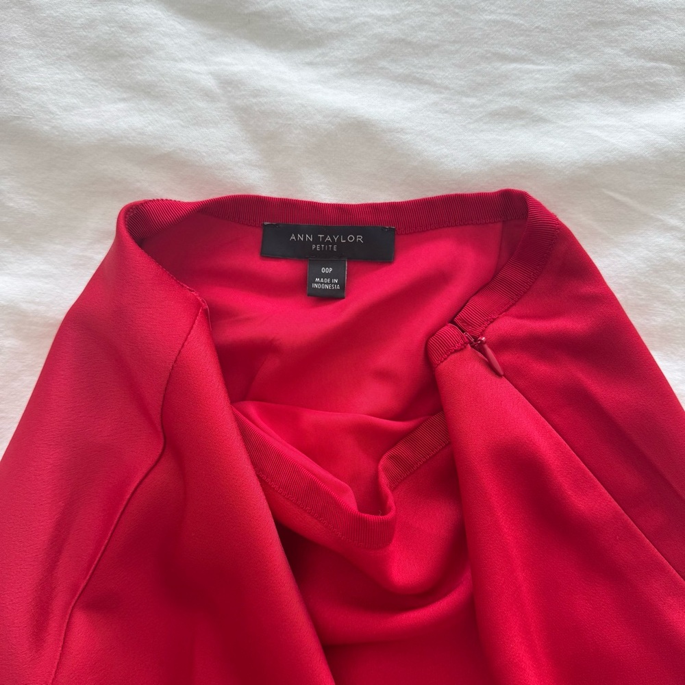Ann Taylor Red midi skirt